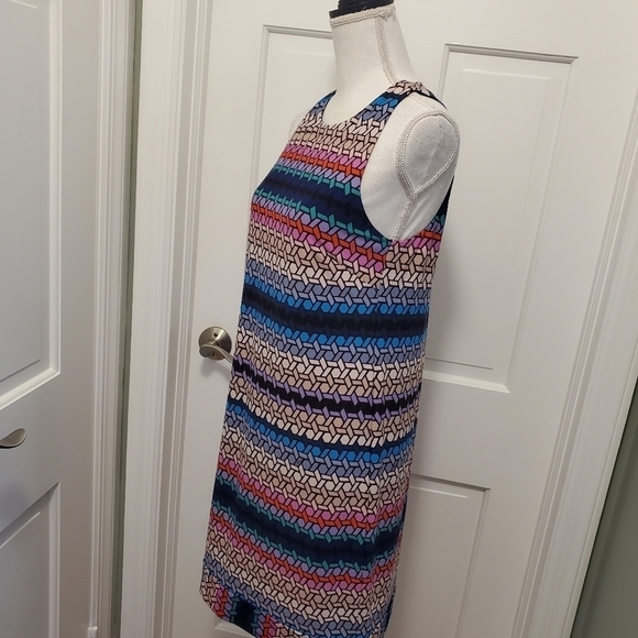 Trina Turk Macee Stained Glass Print Sleeveless Shift Dress Size 4, Colorful - Picture 7 of 14